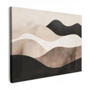 MuchoWow OBRAZ NA PLÁTNĚ Abstraktní - Krajina - Vlny - Krémová barva 80x60 cm obraz