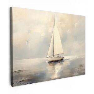 MuchoWow OBRAZ NA PLÁTNĚ Plachetnice - Moře - Oblačno 40x30 cm obraz