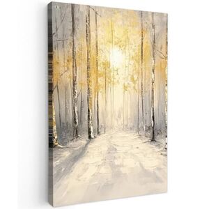 MuchoWow OBRAZ NA PLÁTNĚ Zima - abstraktní - sníh - příroda - slunce 80x120 cm obraz