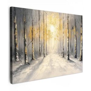 MuchoWow OBRAZ NA PLÁTNĚ Zima - abstraktní - sníh - příroda - slunce 40x30 cm obraz
