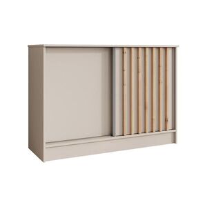 Beautysofa KOMODA Horizon se 2 posuvnými dvířky, kašmír + dub Artisan, 120 cm obraz
