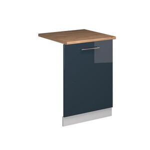 Vicco ČELNÍ PANEL MYČKY Fame-Line Tmavě modrá s vysokým leskem 60 cm , PD Dub obraz
