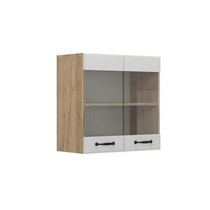Vicco SKLENĚNÁ KUCHYŇSKÁ SKŘÍŇKA R-Line Bílý venkovský dům 60 cm obraz