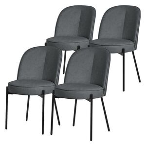 ML-DESIGN JÍDELNÍ ŽIDLE, sada 6 ks, antracitové, s látkovým potahem obraz