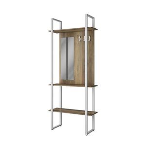 Vicco ŠATNÍ SKŘÍŇ Livi Bílá 90 x 215 cm s háčkem a zrcadlem obraz