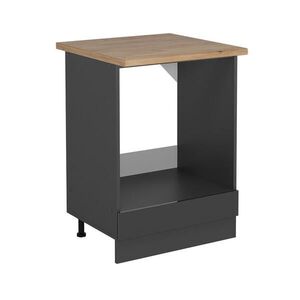 Vicco SKŘÍŇKA NA VESTAVĚNOU TROUBU R-Line Antracitový vysoký lesk 60 cm , PD Dub obraz