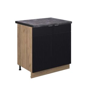 Vicco SKŘÍŇKA POD DŘEZ Fame-Line Černý pruhovaný 80 cm , PD Antracit obraz