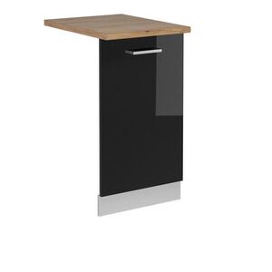 Vicco ČELNÍ PANEL MYČKY R-Line Černý vysoký lesk 45 cm , PD Dub obraz