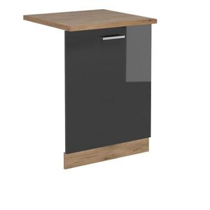 Vicco ČELNÍ PANEL MYČKY R-Line Antracitový vysoký lesk 60 cm , PD Dub obraz