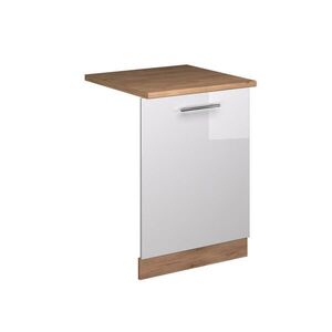 Vicco ČELNÍ PANEL MYČKY Fame-Line Bílá vysoký lesk 60 cm , PD Dub obraz