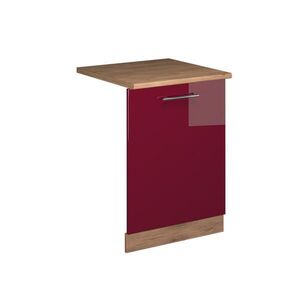 Vicco ČELNÍ PANEL MYČKY Fame-Line Bordó červená vysoký lesk 60 cm , PD Dub obraz