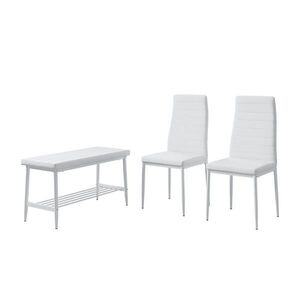 Vicco LAVICE A ŽIDLE Grand Bílá 85 x 46.5 cm 3dílná sada obraz