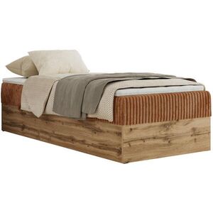 MKS KONTINENTÁLNÍ POSTEL WOOD ZERO 90/200 - Oranžová Manšestr - H3 obraz