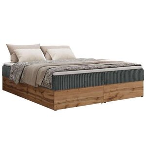 MKS KONTINENTÁLNÍ POSTEL WOOD ZERO 140/200 - Šedá Manšestr - H3 obraz