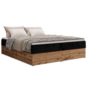 MKS KONTINENTÁLNÍ POSTEL WOOD ZERO 200/200 - Černá Manšestr - H3 obraz