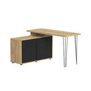 Vicco ROHOVÝ PSACÍ STŮL Notivo Černá 135 x 55 cm s kartotékou obraz