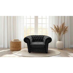 MID.YOU KŘESLO CHESTERFIELD, textil, kompozitní dřevo, antracitová obraz