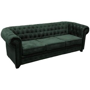 MID.YOU POHOVKA CHESTERFIELD, dřevo, textil, kompozitní dřevo, tmavě zelená obraz