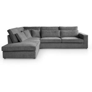 Beautysofa ROHOVÁ pohovka Parma bez funkce spaní, šedá, levá obraz