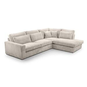 Beautysofa ROHOVÁ pohovka Parma bez funkce spaní, béžová, pravá obraz