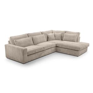 Beautysofa ROHOVÁ pohovka Parma bez funkce spaní, cappuccino, pravá obraz