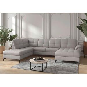 Sit & More SEDACÍ SOUPRAVA, textil, kůže, světle šedá obraz
