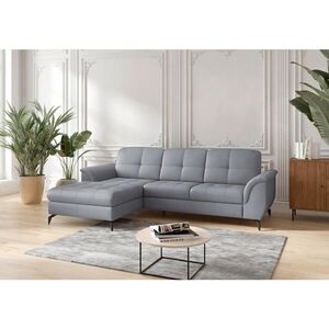 Sit & More ROHOVÁ SEDAČKA, textil, kůže, šedomodrá obraz