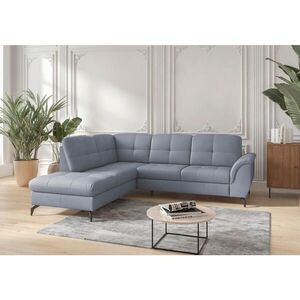 Sit & More ROHOVÁ SEDAČKA, textil, kůže, šedomodrá obraz