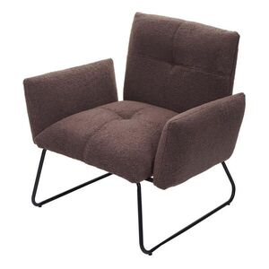 MCW LOUNGE KŘESLO BOUCLé Hnědé obraz