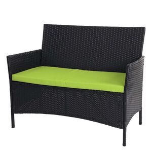 MCW POLY-RATTAN ZAHRADNÍ LAVICE Antracitová, zelená obraz
