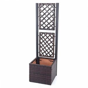 MCW POLY-RATTAN MŘÍŽKA Hnědá, antracitová obraz