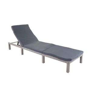 MCW POLY-RATTAN LEHÁTKO BASIC Šedá, Šedá obraz