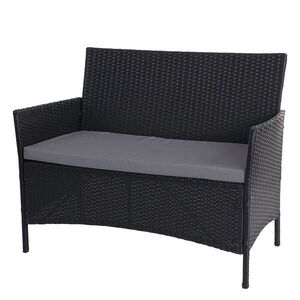 MCW POLY-RATTAN ZAHRADNÍ LAVICE Antracitová, šedá obraz