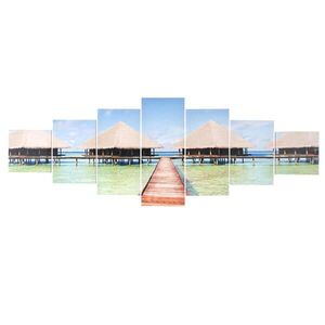 MCW PLÁTNĚNÝ OBRAZ BEACH 7-DÍLNÝ. Multicolor obraz
