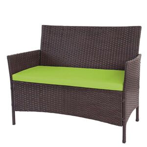 MCW POLY-RATTAN ZAHRADNÍ LAVICE Hnědá, zelená obraz