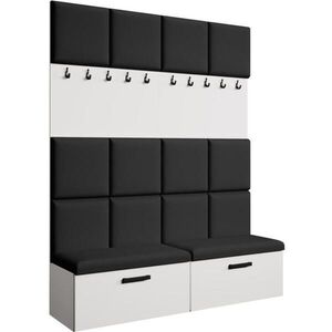 Beautysofa PŘEDSÍŇOVÁ sestava Margaret I+I 162/203/43 s čalouněnými panely a botníkem, bílá obraz