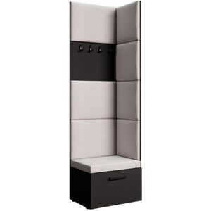 Beautysofa PŘEDSÍŇOVÁ sestava Margaret V 81/203/43 s čalouněnými panely, černá obraz