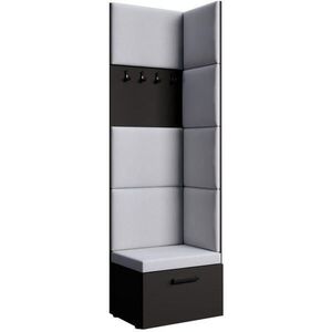 Beautysofa PŘEDSÍŇOVÁ sestava Margaret V 81/203/43 s čalouněnými panely, černá obraz