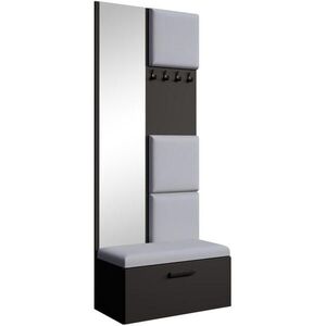 Beautysofa PŘEDSÍŇOVÁ sestava Margaret III 81/203/43 s čalouněnými panely, černá|dub artisan obraz