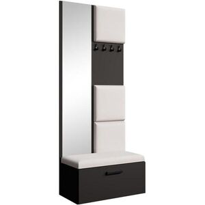 Beautysofa PŘEDSÍŇOVÁ sestava Margaret III 81/203/43 s čalouněnými panely, černá|dub artisan obraz