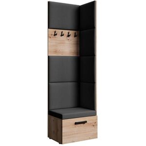 Beautysofa PŘEDSÍŇOVÁ sestava Margaret V 81/203/43 s čalouněnými panely, dub artisan obraz
