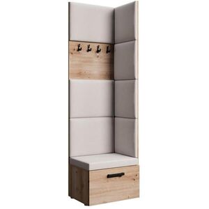 Beautysofa PŘEDSÍŇOVÁ sestava Margaret V 81/203/43 s čalouněnými panely, dub artisan obraz
