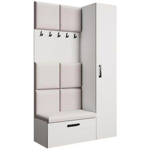 Beautysofa PŘEDSÍŇOVÁ sestava Margaret I+IV 121/203/43 s čalouněnými panely, bílá|černá obraz