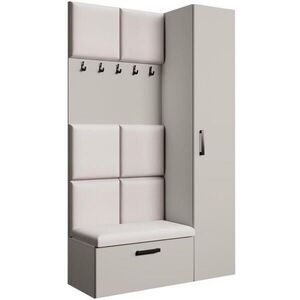 Beautysofa PŘEDSÍŇOVÁ sestava Margaret I+IV 121/203/43 s čalouněnými panely, kašmírová|černá obraz