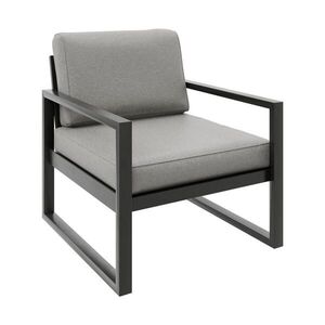 Beautysofa KŘESLO na terasu Stella s kovovým rámem, 76 cm, béžové obraz