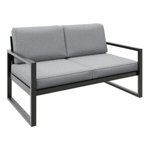 Beautysofa RELAXAČNÍ pohovka Stella 2místná s kovovým rámem, 146 cm, světle šedá obraz