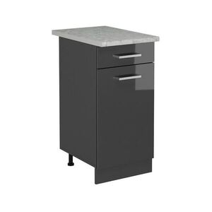 Vicco SPODNÍ SKŘÍŇKA KUCHYŇSKÉ LINKY R-Line Antracitový vysoký lesk 40 cm PD Mramor obraz