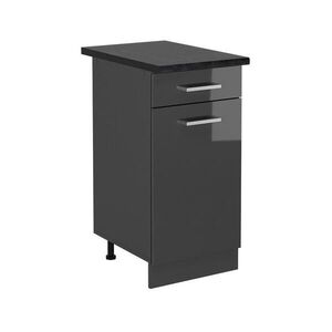 Vicco SPODNÍ SKŘÍŇKA KUCHYŇSKÉ LINKY R-Line Antracitový vysoký lesk 40 cm , PD Antracit obraz