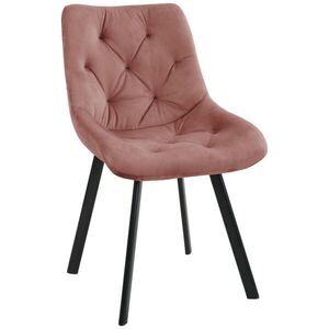RAUMHIRSCH FURNITURE ČALOUNĚNÁ ŽIDLE, samet, kovové nohy, růžová 50/90/58, 5 obraz