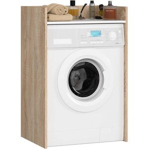 RAUMHIRSCH FURNITURE SKŘÍŇ NA PRAČKU, 64 × 50 × 98 cm dub Sonoma, bílá obraz